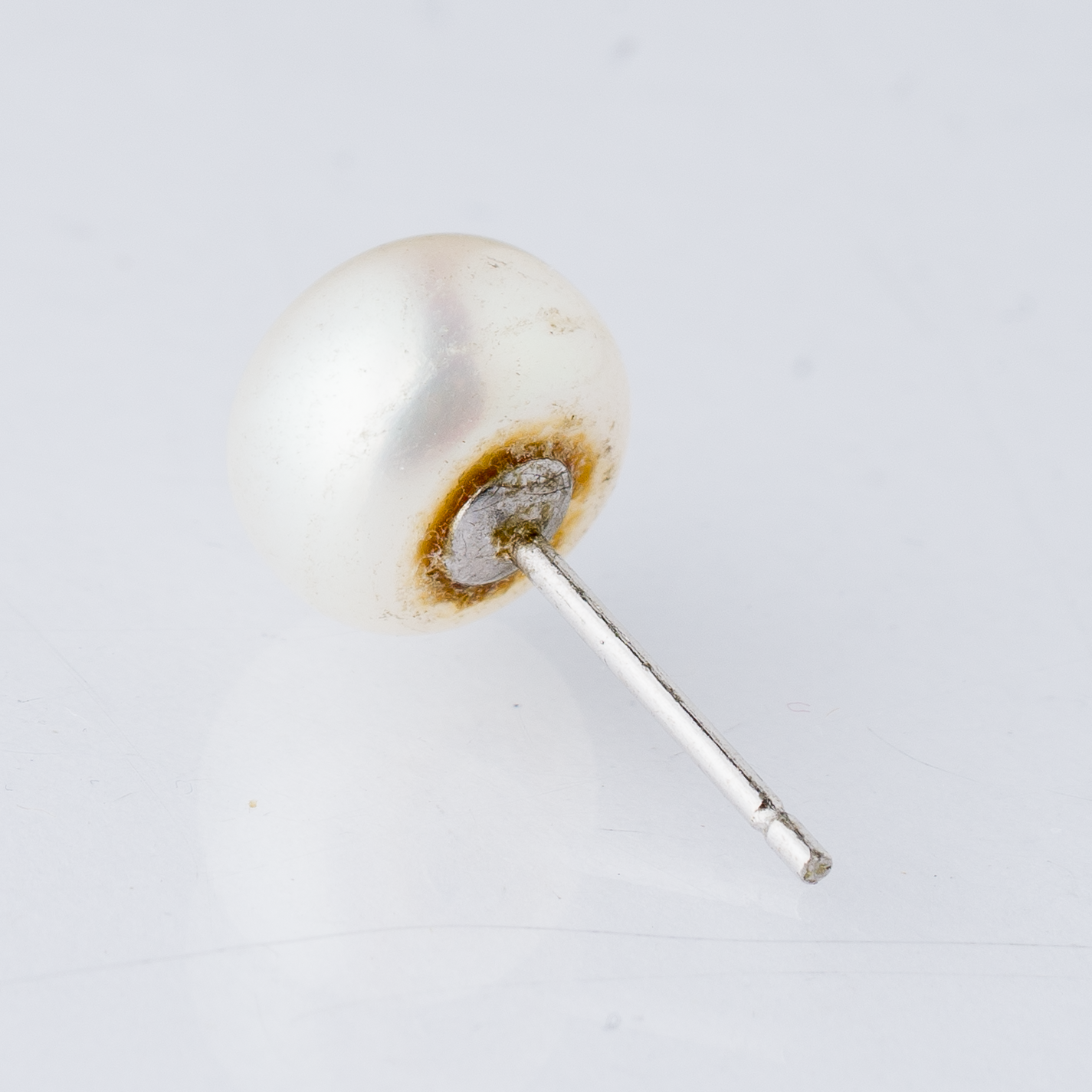 Einzelner Ohrring Ohrstecker Perle Silber 0,66 g3
