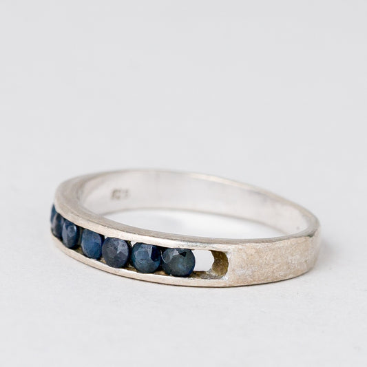 Ring Blaue Steine 1,41 g 925er Silber Größe 49 (15,6 mm Ø)0