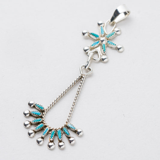 Anhänger Silber Türkise Steine 6 cm 3,05 g0
