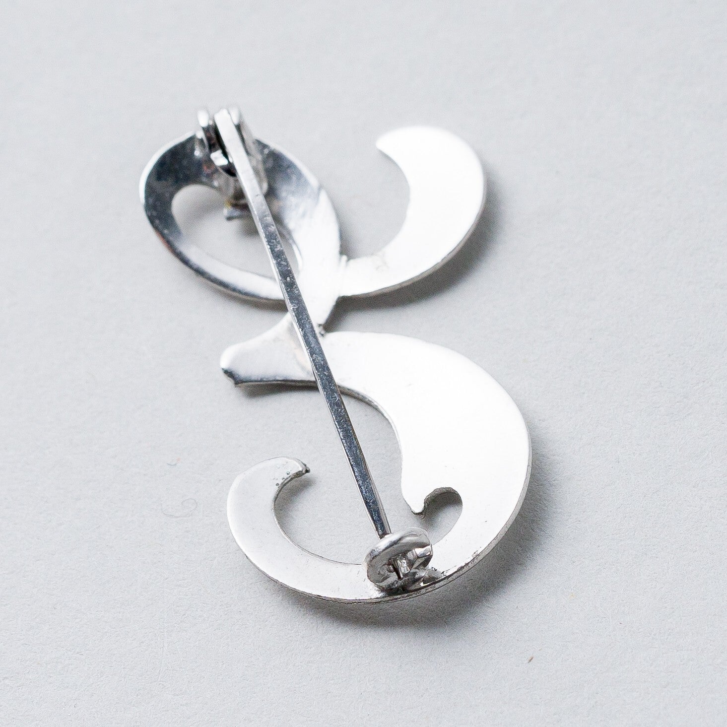 Silber Brosche Spange 800 "E" 2,6 cm 1,46 g3