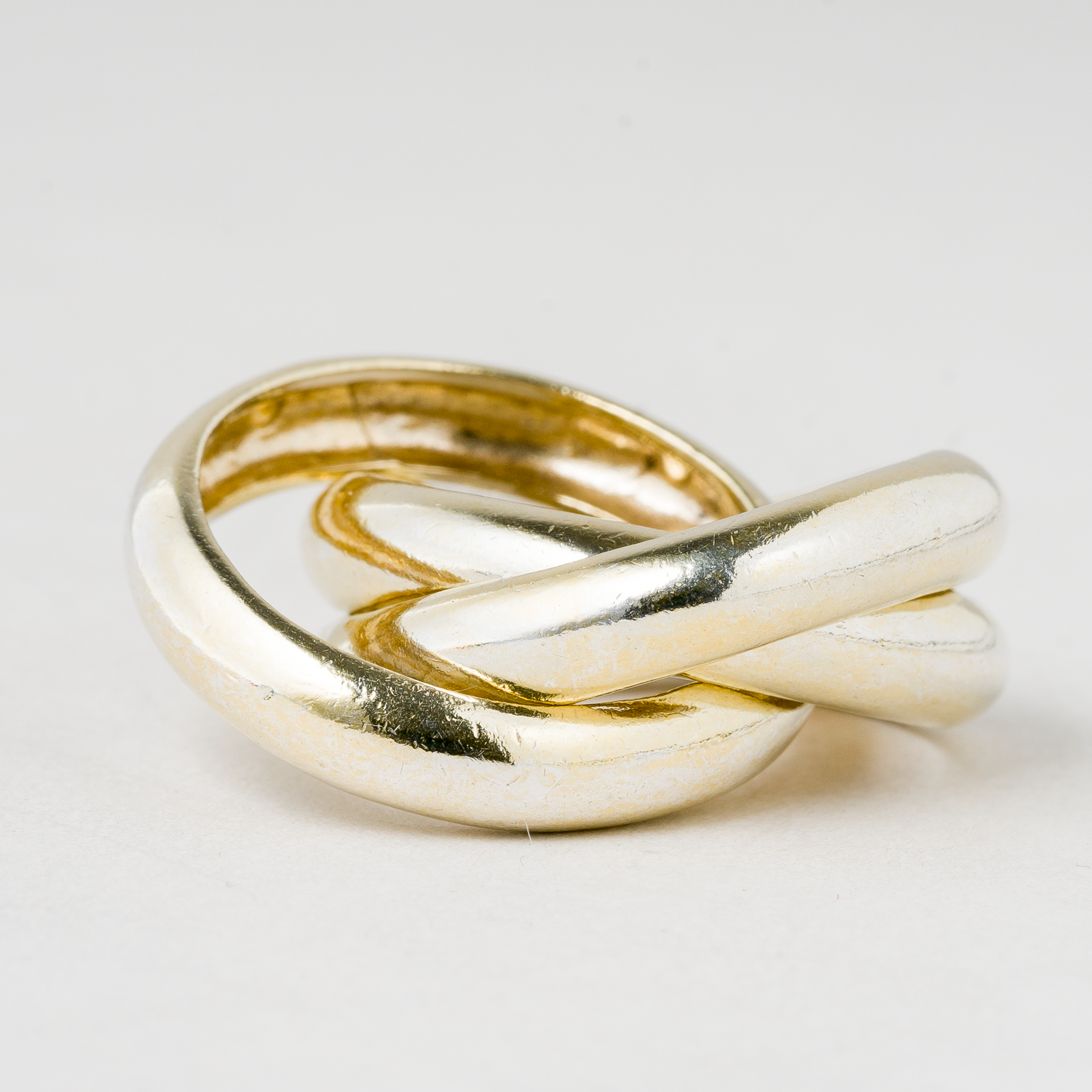 3 x Ring vergoldet 925er Silber 12,22 g Größe 54 (17,2 mm Ø)0