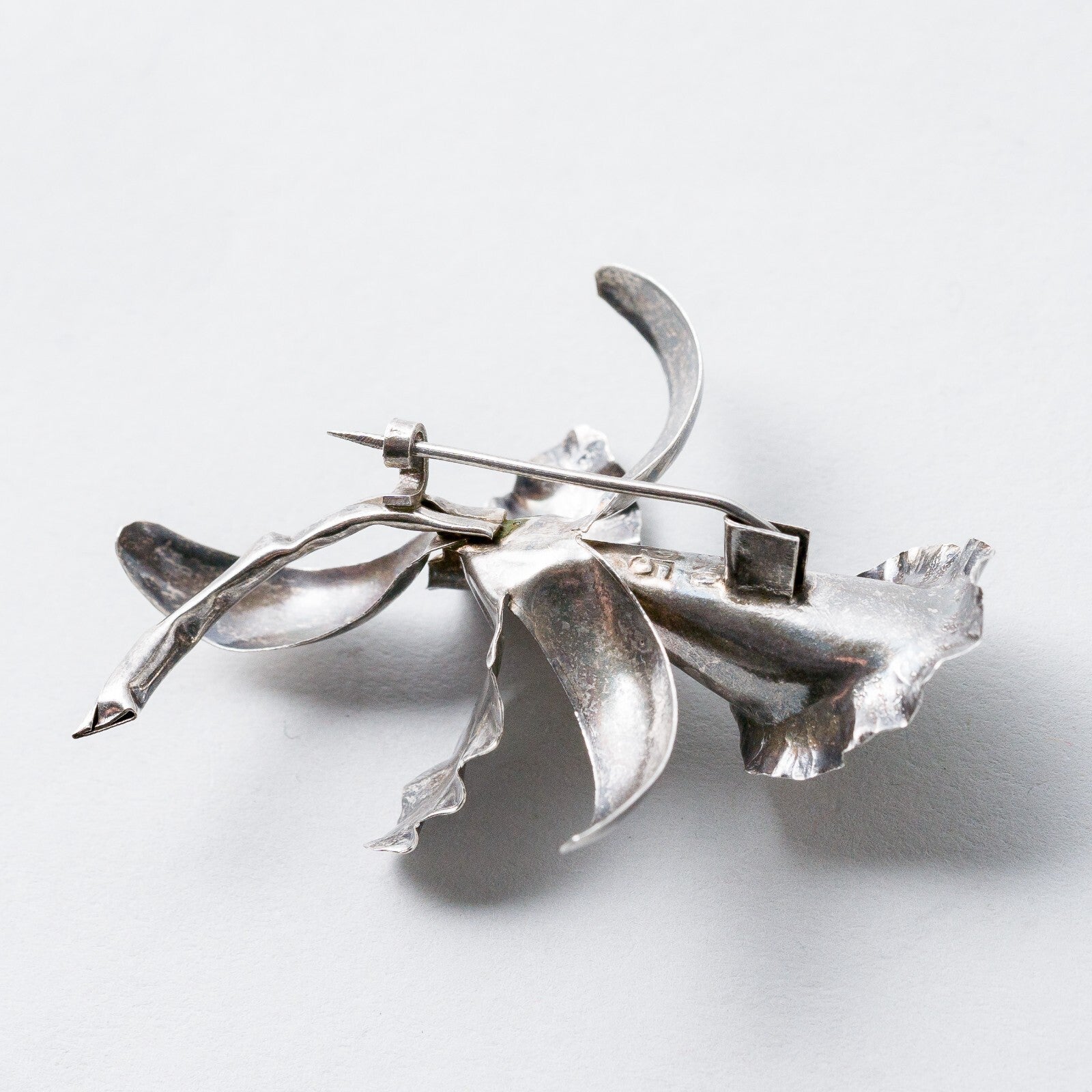 Silber Brosche Spange 925 Blume 4,7 cm 2,61 g3