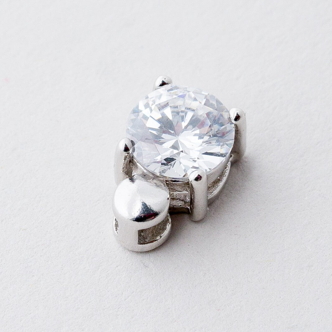 Anhänger Silber 925 Weißer Stein 1 cm 1,27 g2