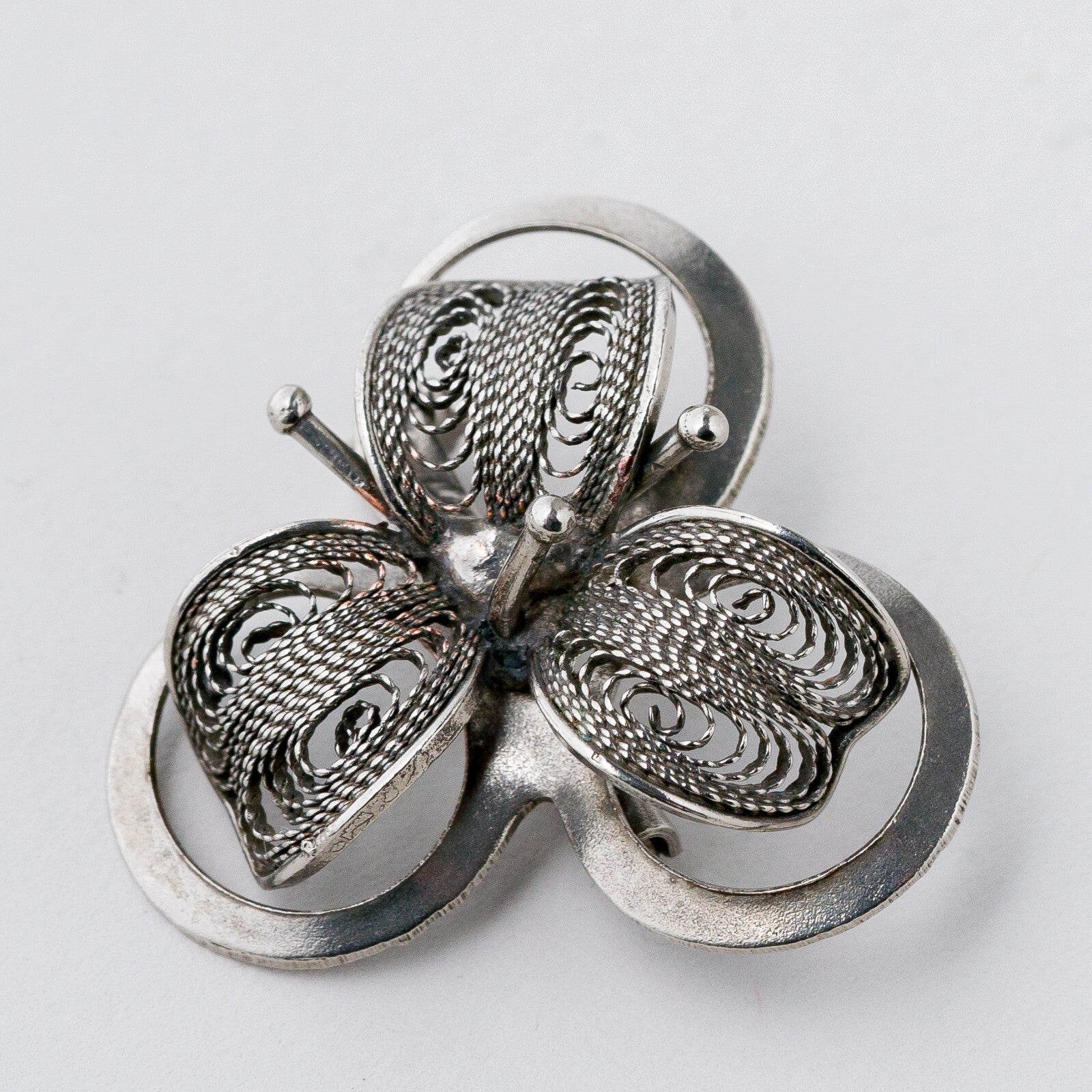 Silber Brosche Blume 5,44 g2