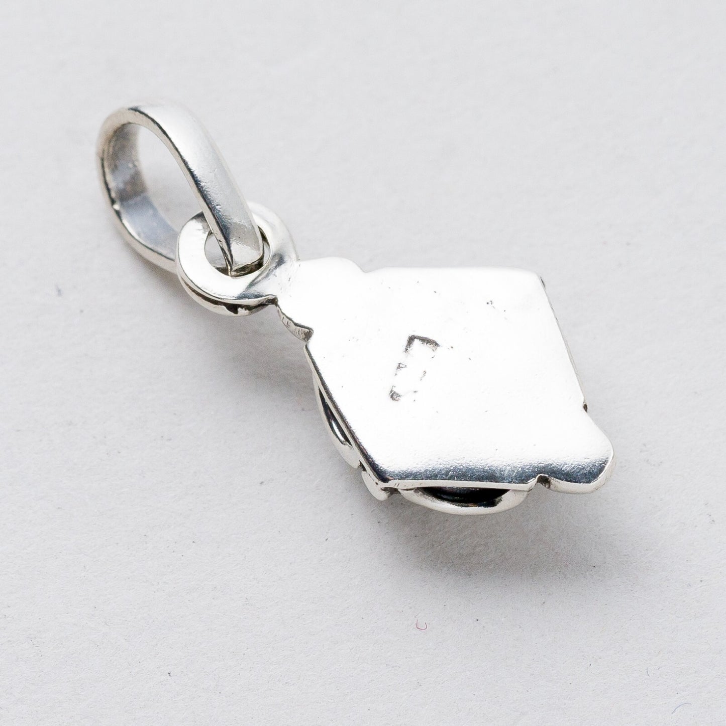 Anhänger Silber Roter Stein 2,7 cm 2,45 g4