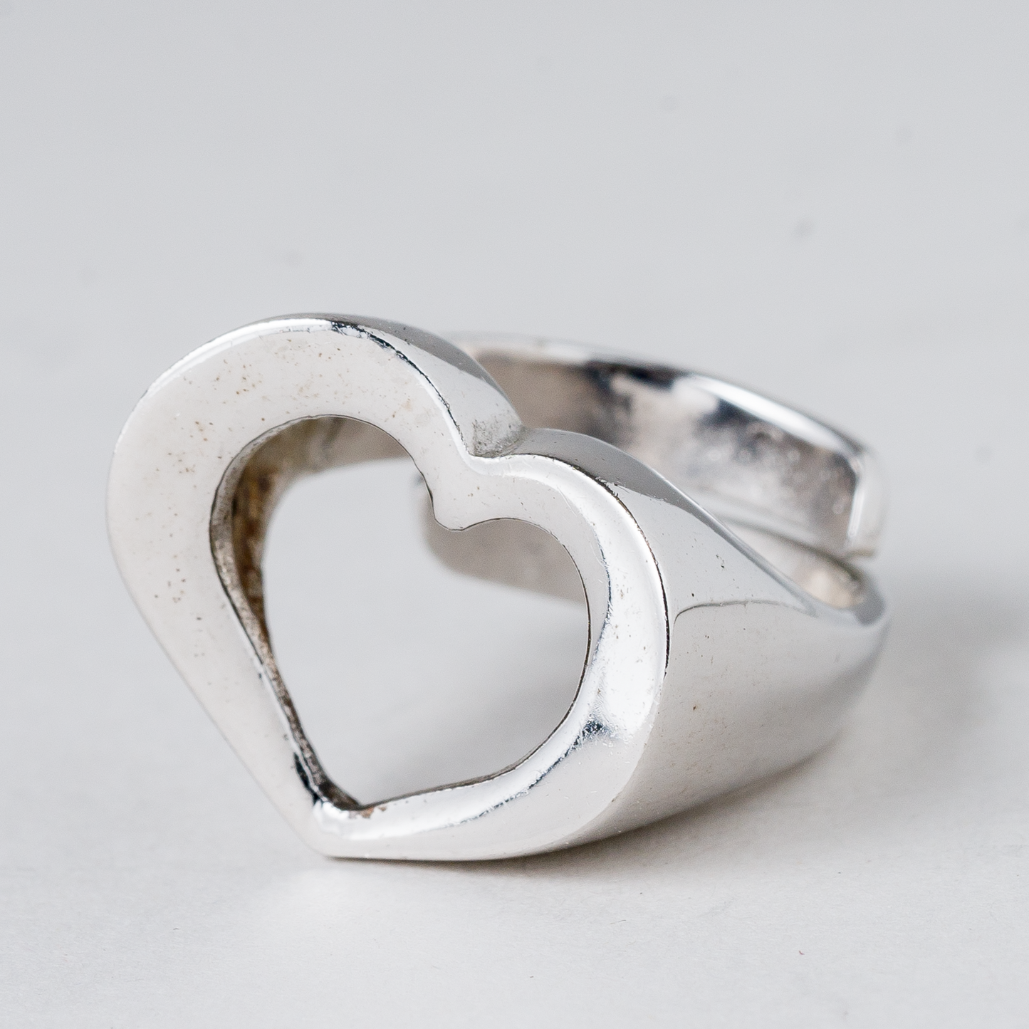 Ring Herz 835er Silber 7,47 g Größe flexibel0