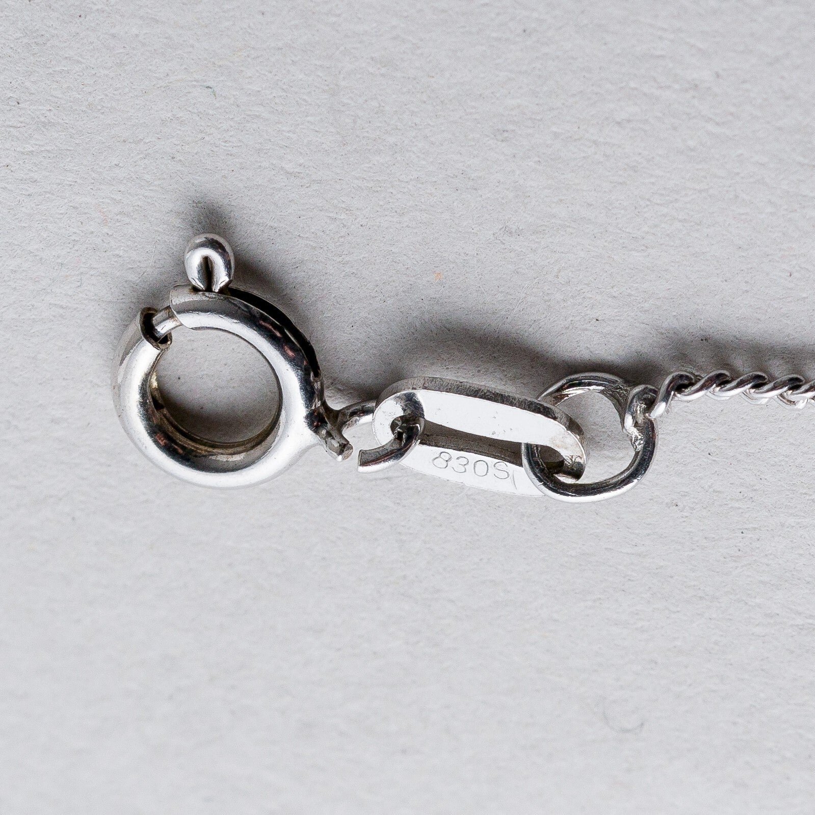 Silber Halskette 830 Panzerkette 1,2 mm 43 cm 2,18 g4