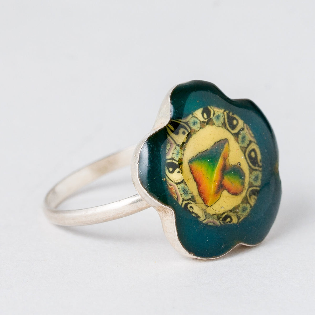Silber Ring 925 Pilz Größe 47 (15,0 mm Ø) 1,43 g1