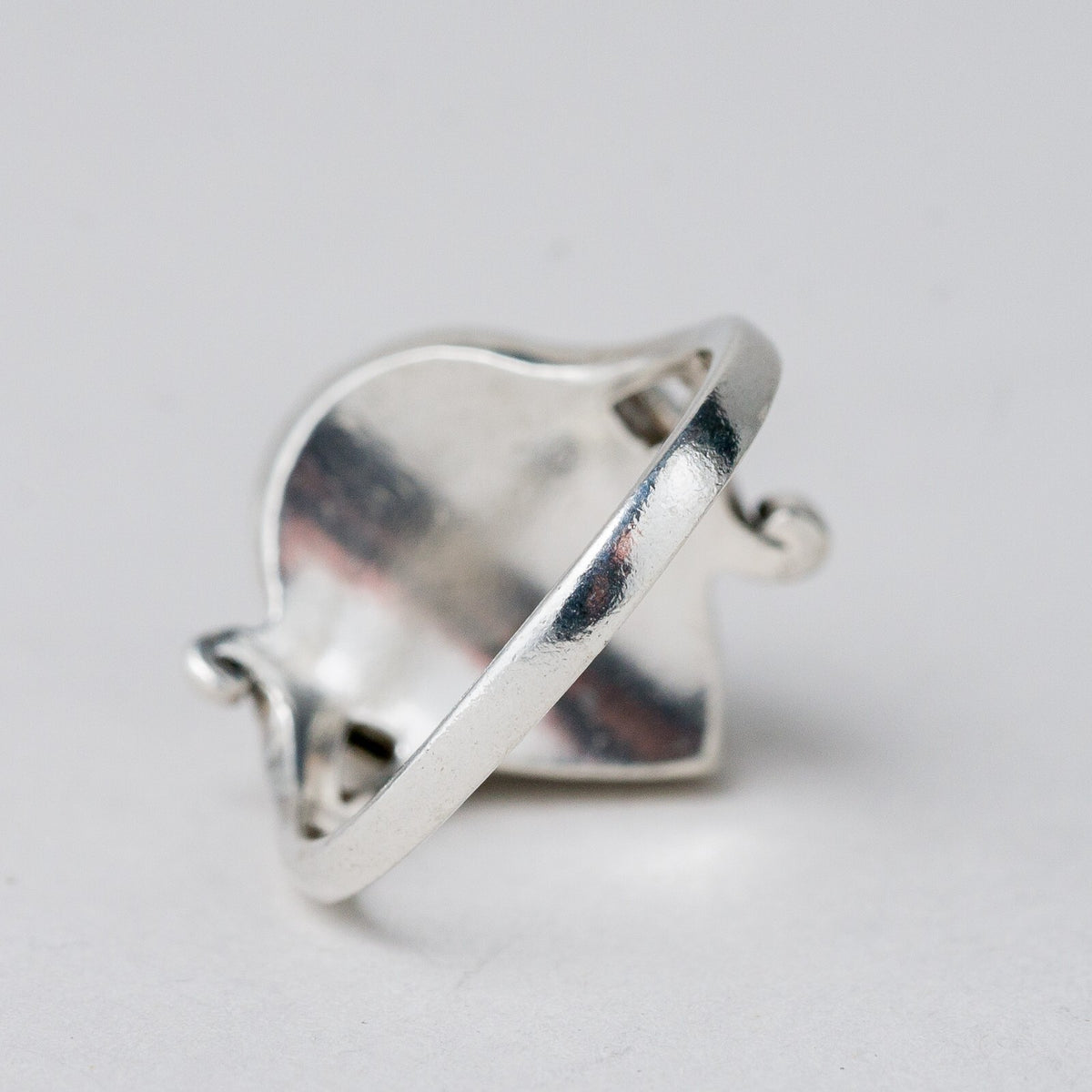 Silber Ring 925 Medaillon Schwarzer Stein Größe 53 (16,8 mm Ø) 4,79 g5