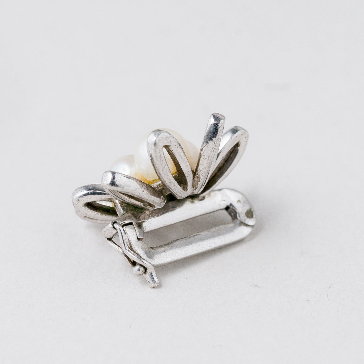 Silber 925 Schalspange Schalclip Perlen 3,8 g3