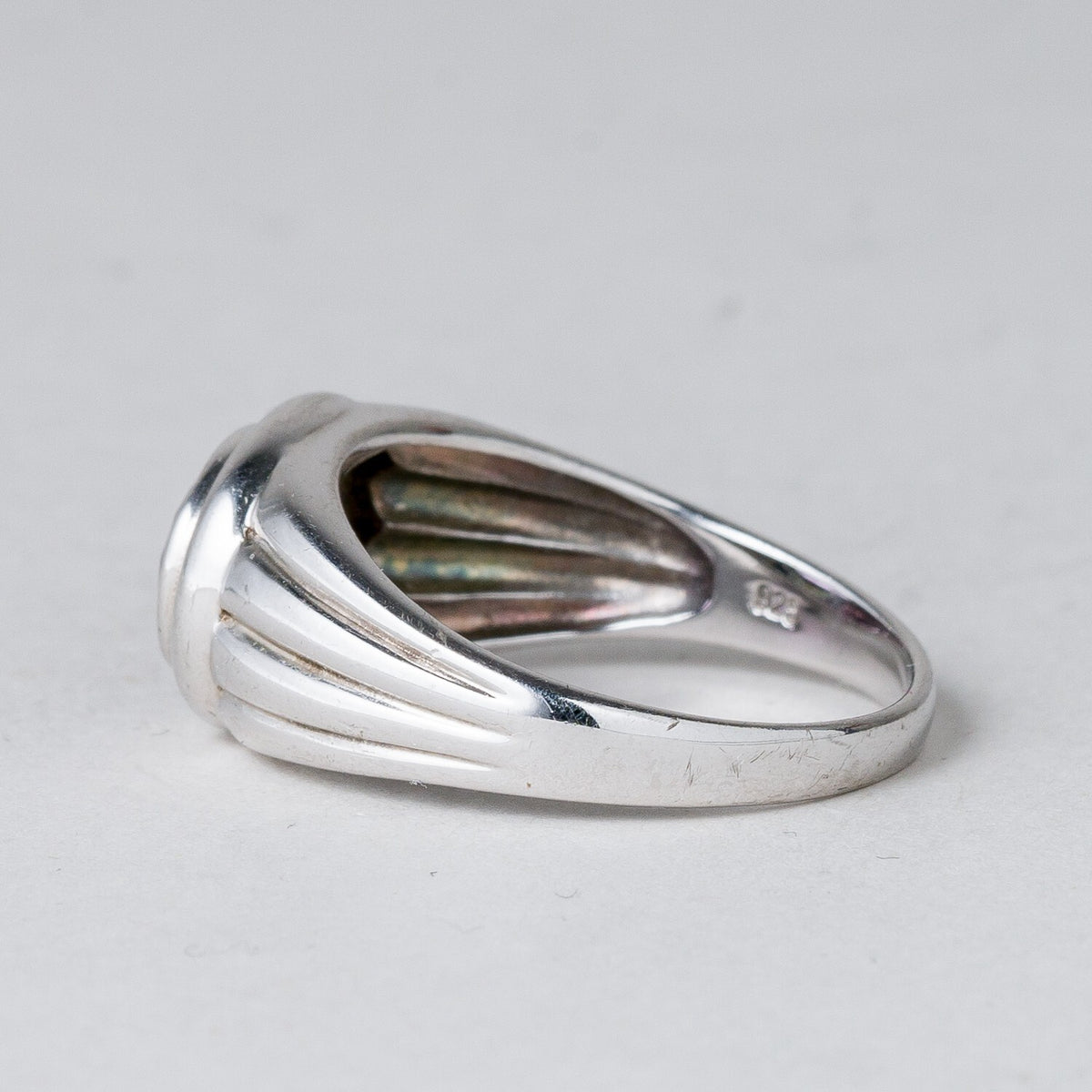 Silber Ring 925 Lila Stein Größe 65 (20,6 mm Ø) 5,48 g4