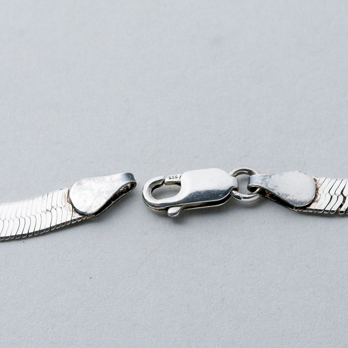 Silber Silberkette Halskette 40,5 cm 925 Flache Schlangenkette 9,48 g5