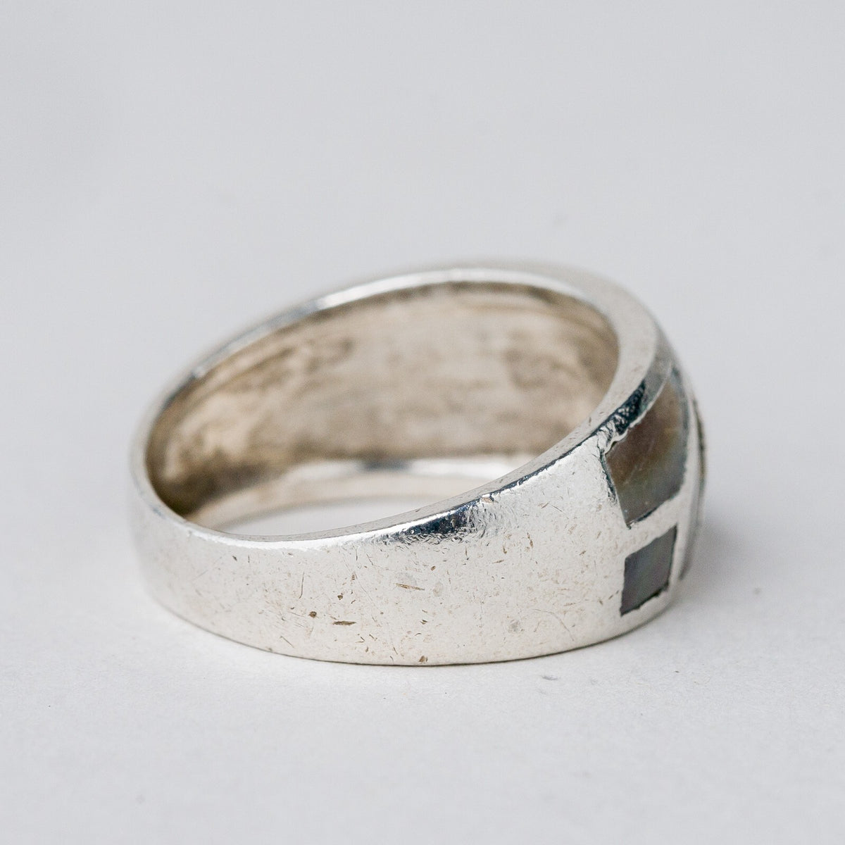 Silber Ring 925 Steinbesatz Größe 59 (18,8 mm Ø) 6,87 g3
