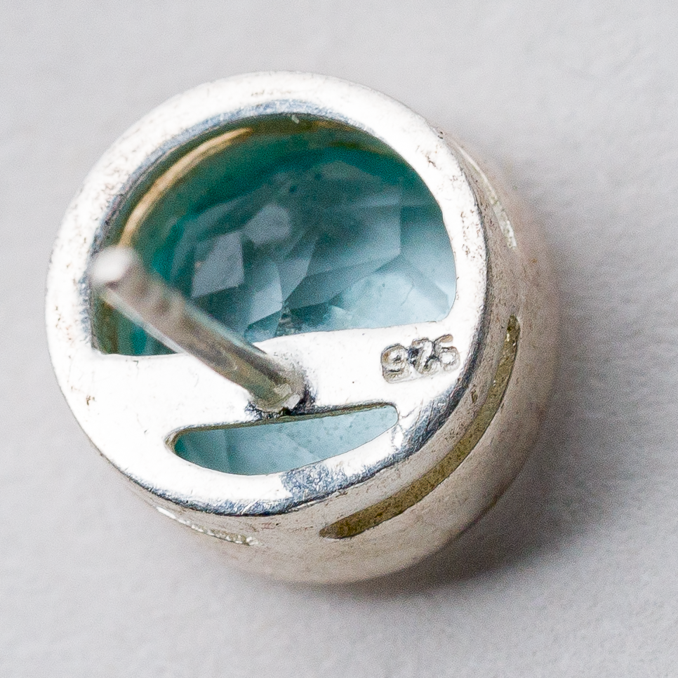 Ohrringe Ohrstecker Hellblaue Steine 925er Silber 3,22 g2