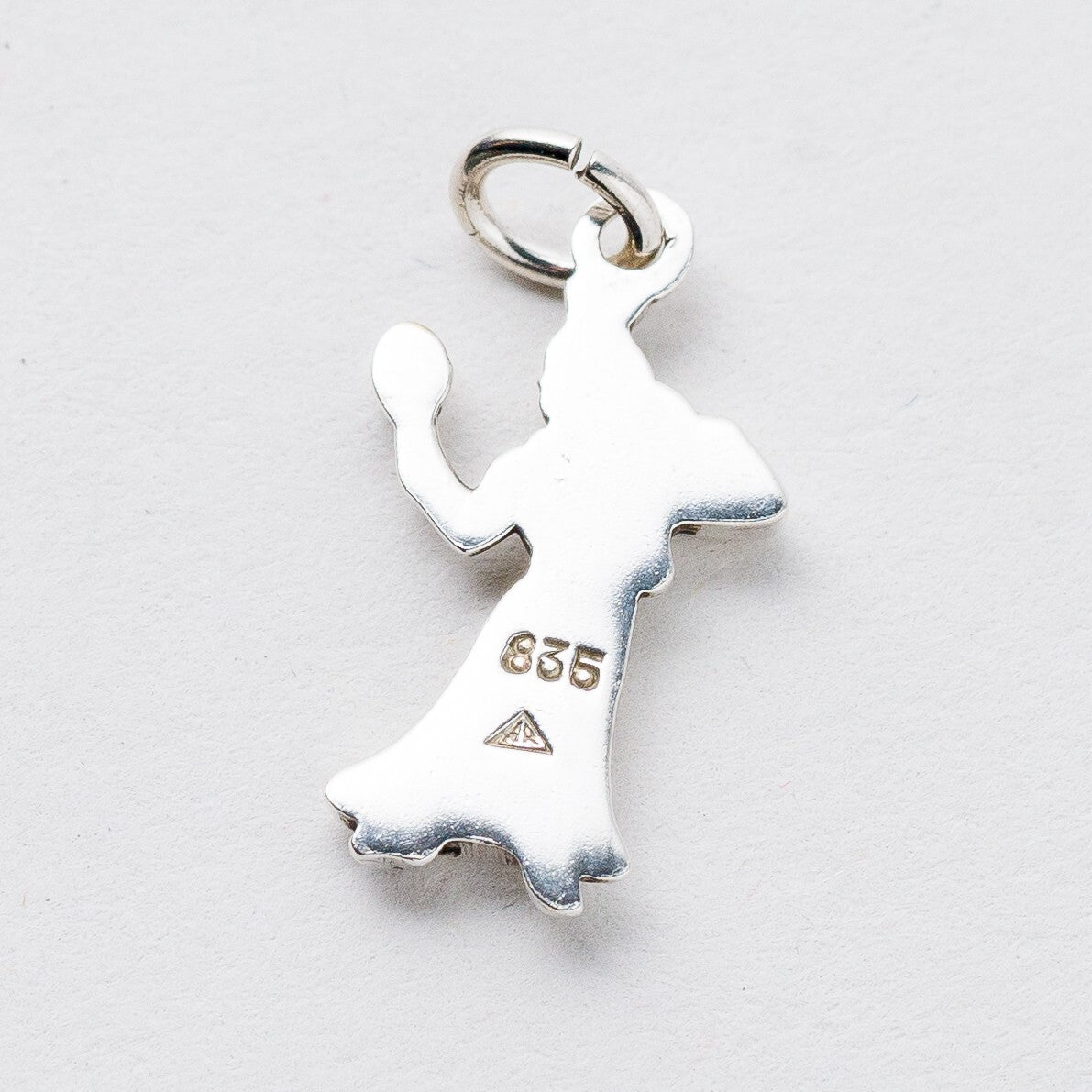 Anhänger 835 Silber Frau mit Bürste und Spiegel 1,8 cm 0,86 g3