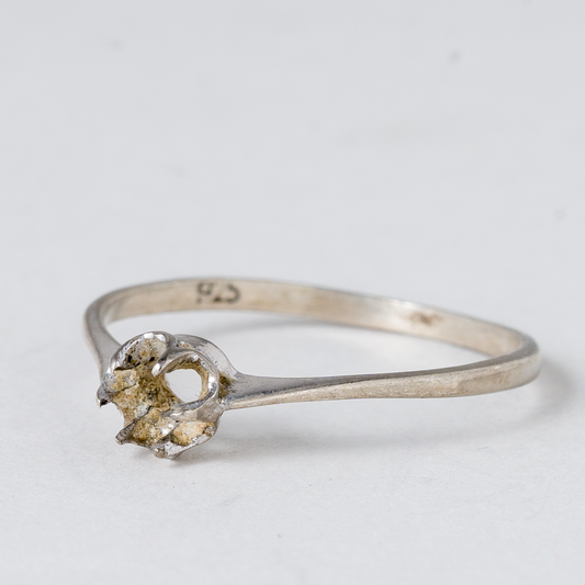 Ring ohne Stein 925er Silber 1,05 g Größe 58 (18,4 mm Ø)0