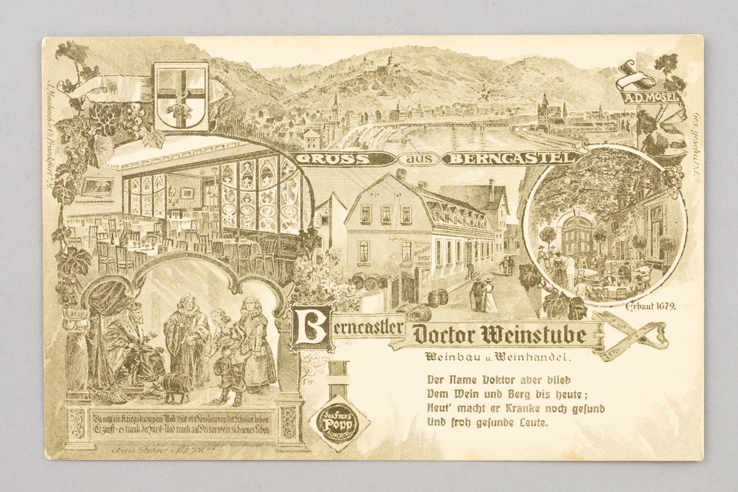 Ansichtskarte Gruss aus Berngastel um 19000