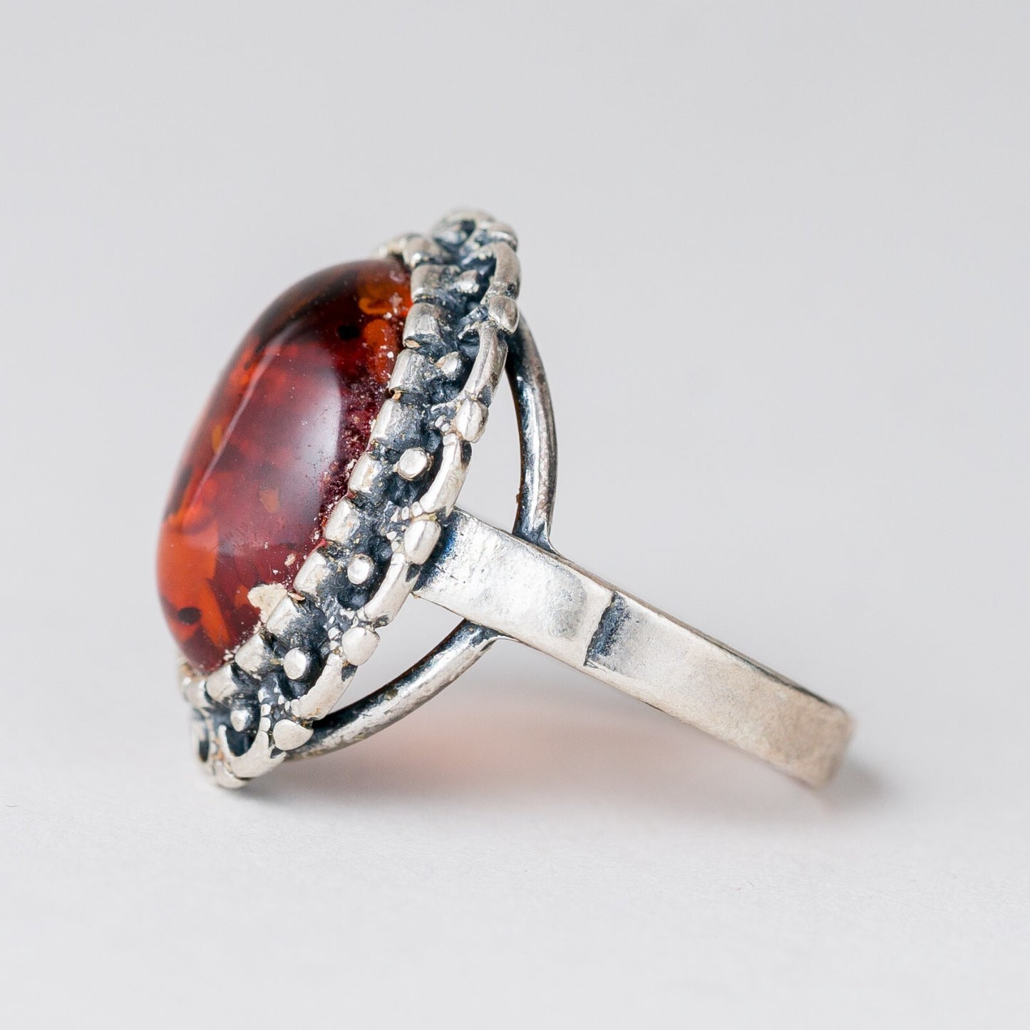 Ring Bernstein 5,1 g 925er Silber Größe 53 (16,8 mm Ø)4