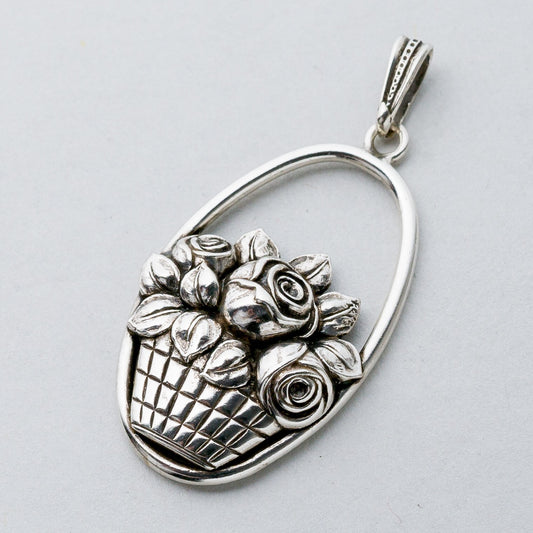 Silber Anhänger Kettenanhänger Rosen 2,4 g0