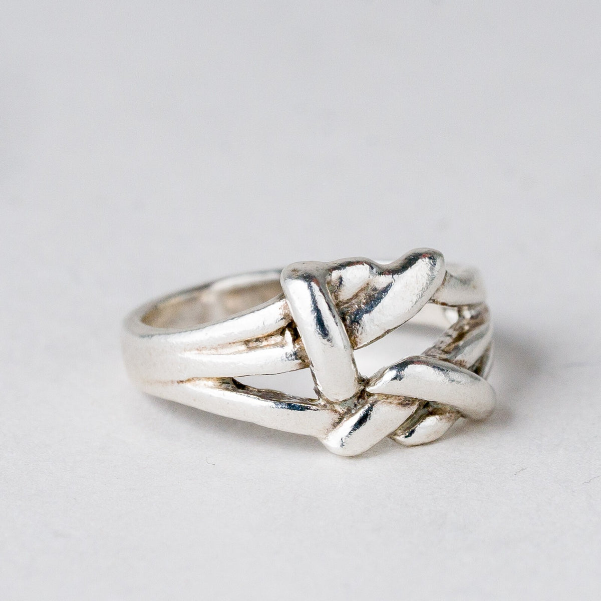 Silber Ring 925 Knoten Größe 48 (15,3 mm Ø) 2,64 g5