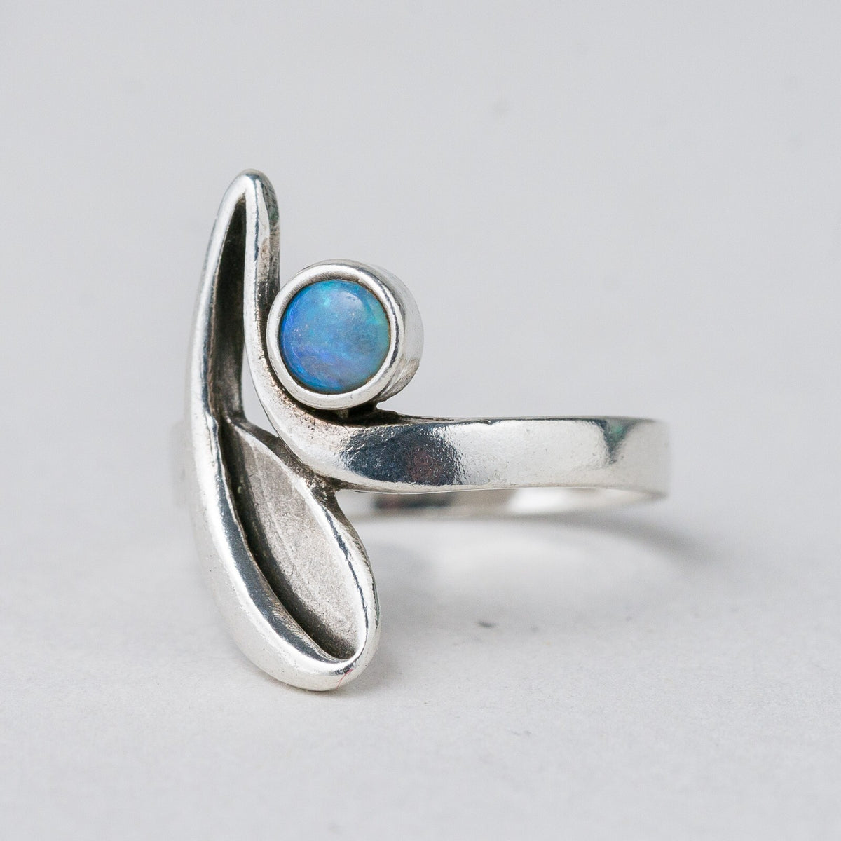Silber Ring 925 Opal Größe 51 (16,2 mm Ø) 2,45 g0