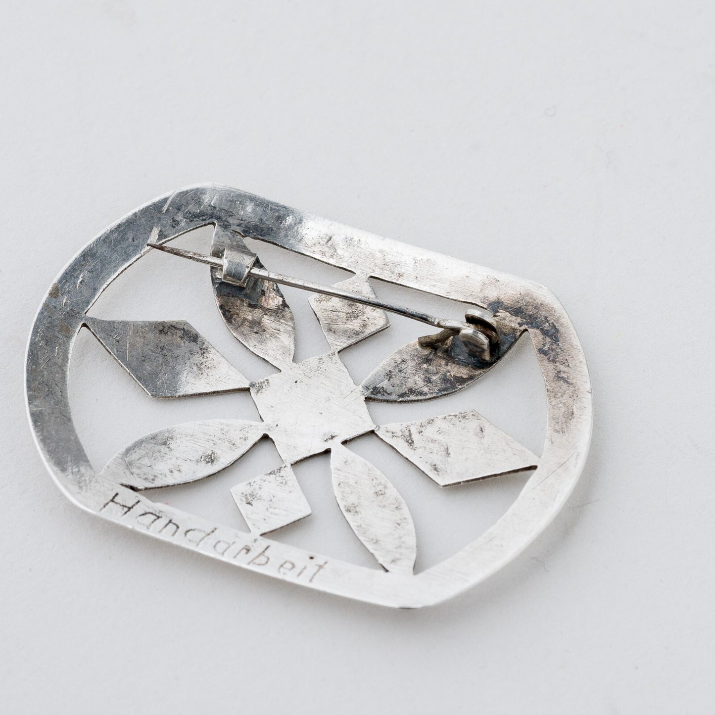 Silber Brosche Blätter 6,23 g3
