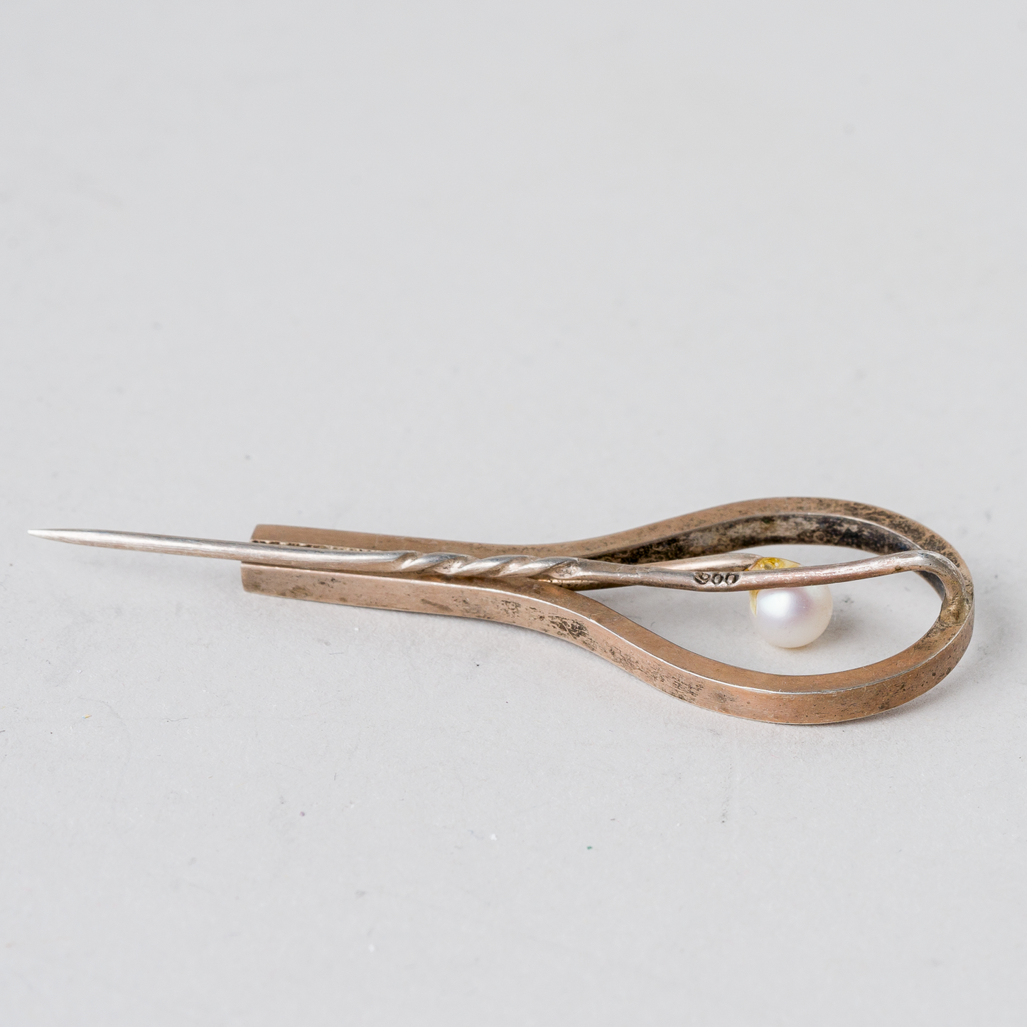 Anstecknadel Perle 800er Silber 4,59 g 5 cm1
