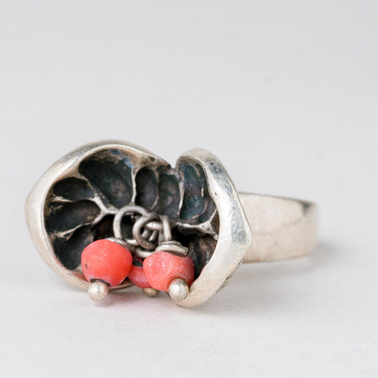 Ring Rote Steine 10,56 g 925er Silber Größe 53 (16,8 mm Ø)0