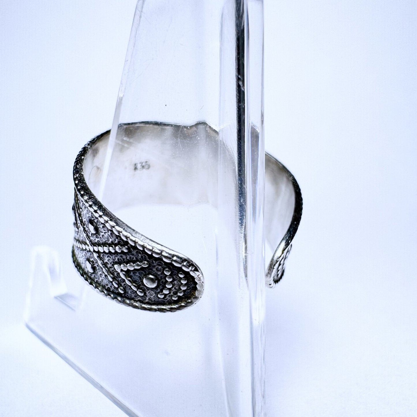 Ring 835er Silber Größe 58 Ethno Muster 2,93g3