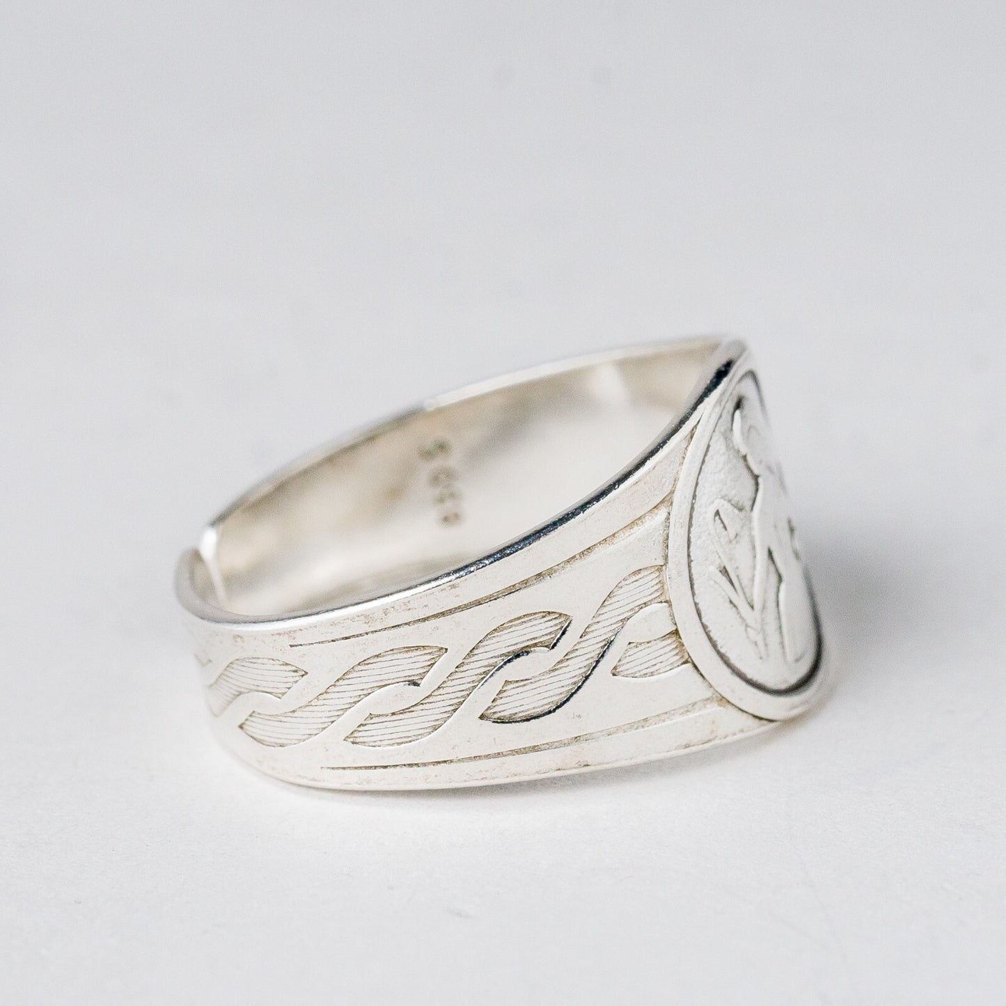 Silber Ring 830 Größe flexibel ca. 56 2,83 g4