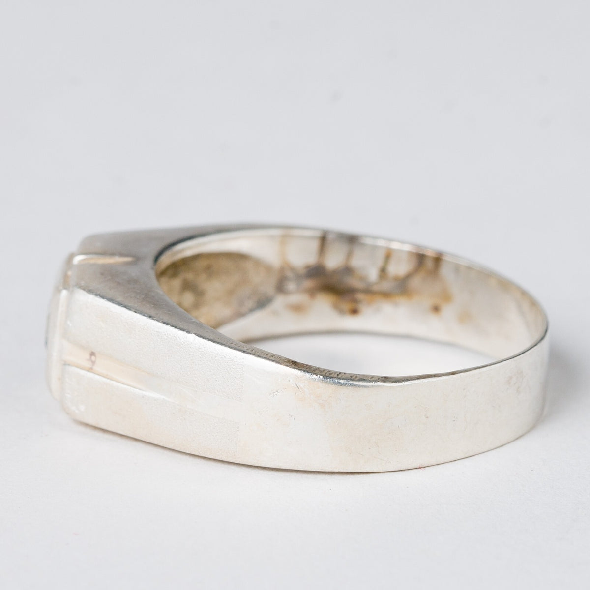 Silber Ring Weißer Stein Größe 63 (20,0 mm Ø) 6,49 g4