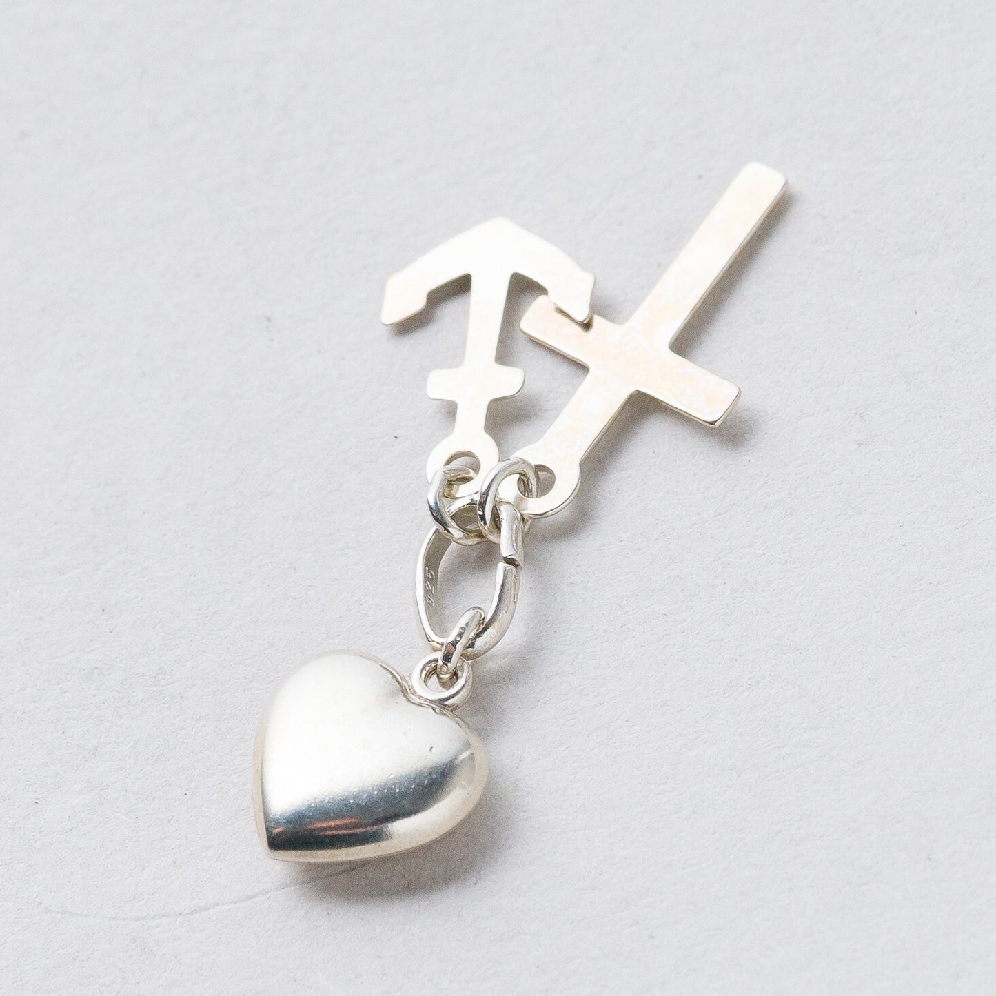 Silber Anhänger Kettenanhänger 925 Anker Herz Kreuz 1,5 cm 0,87 g3
