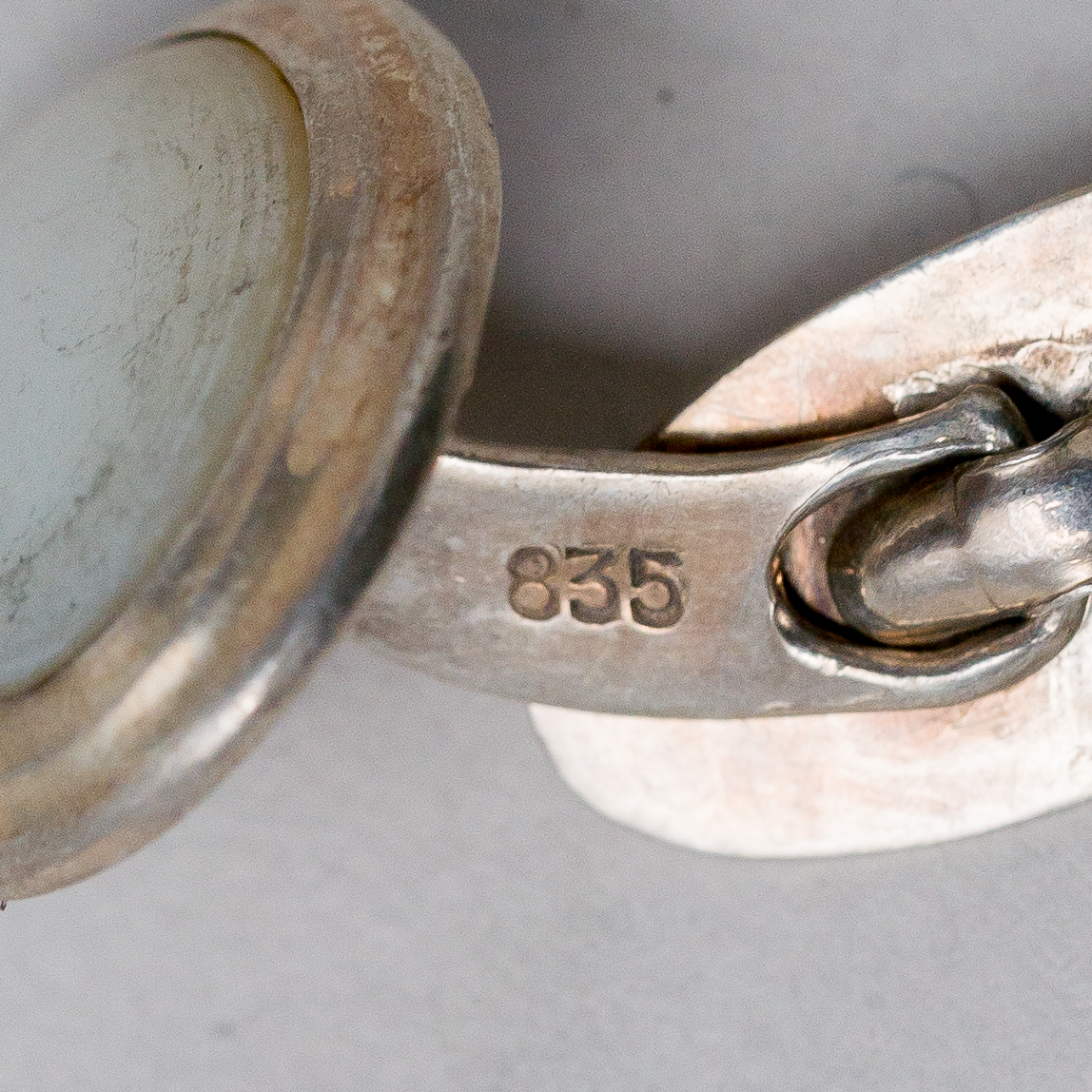 Manschettenknöpfe 835er Silber 8,65 g2