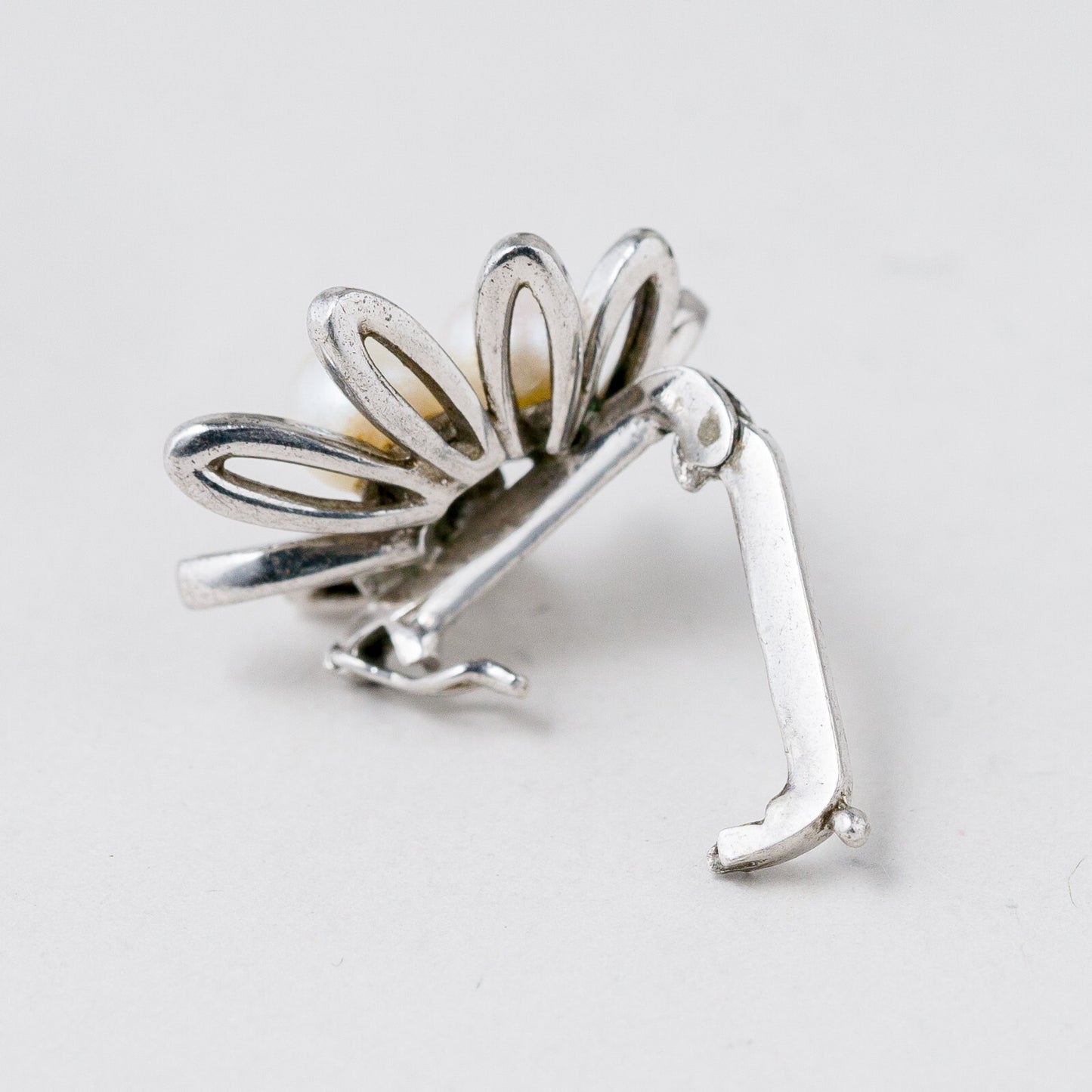 Silber 925 Schalspange Schalclip Perlen 3,8 g4