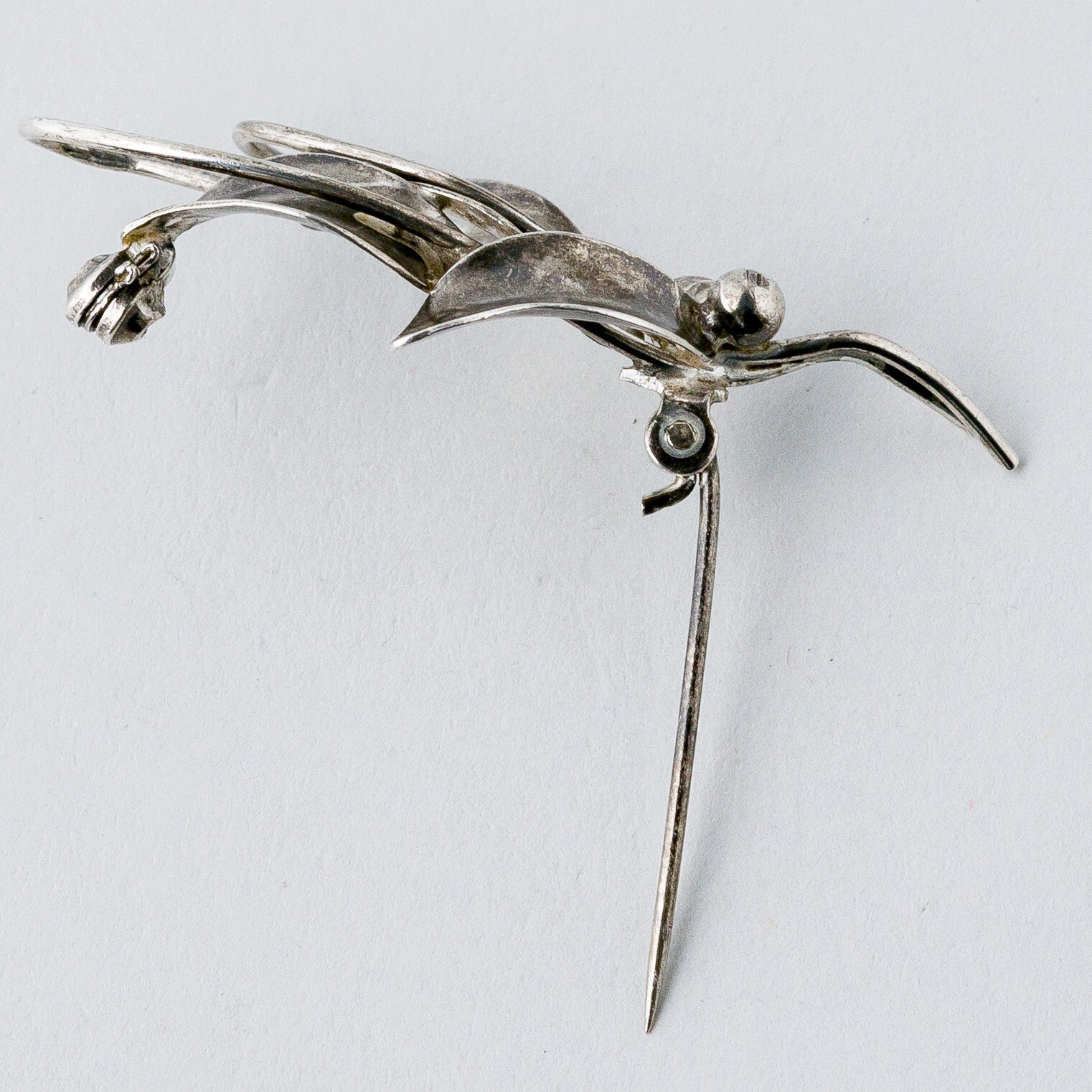 Silber Brosche Spange 835 Floral 3,06 g4