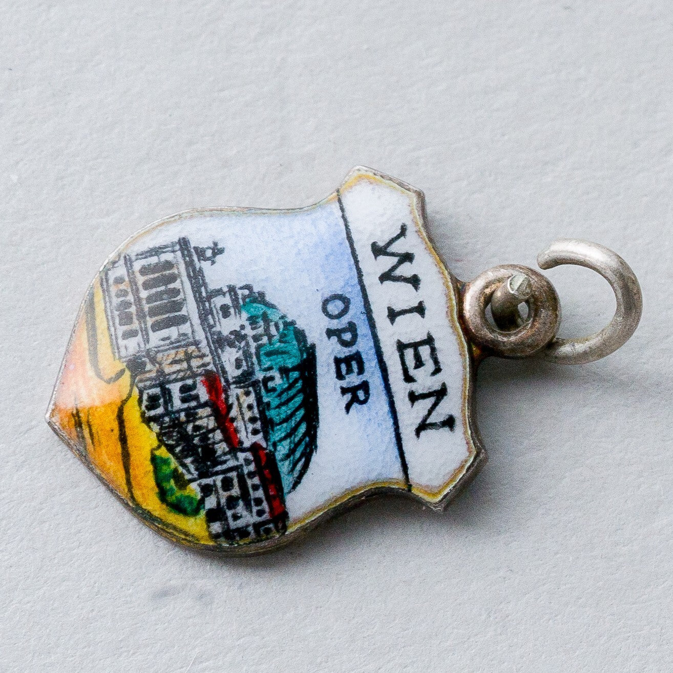 Silber Anhänger Souveniranhänger 800 Wien Oper 1,09 g6