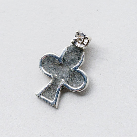 Silber Anhänger Kettenanhänger 835 Kreuz Weißer Stein 1,5 cm 1,29 g0