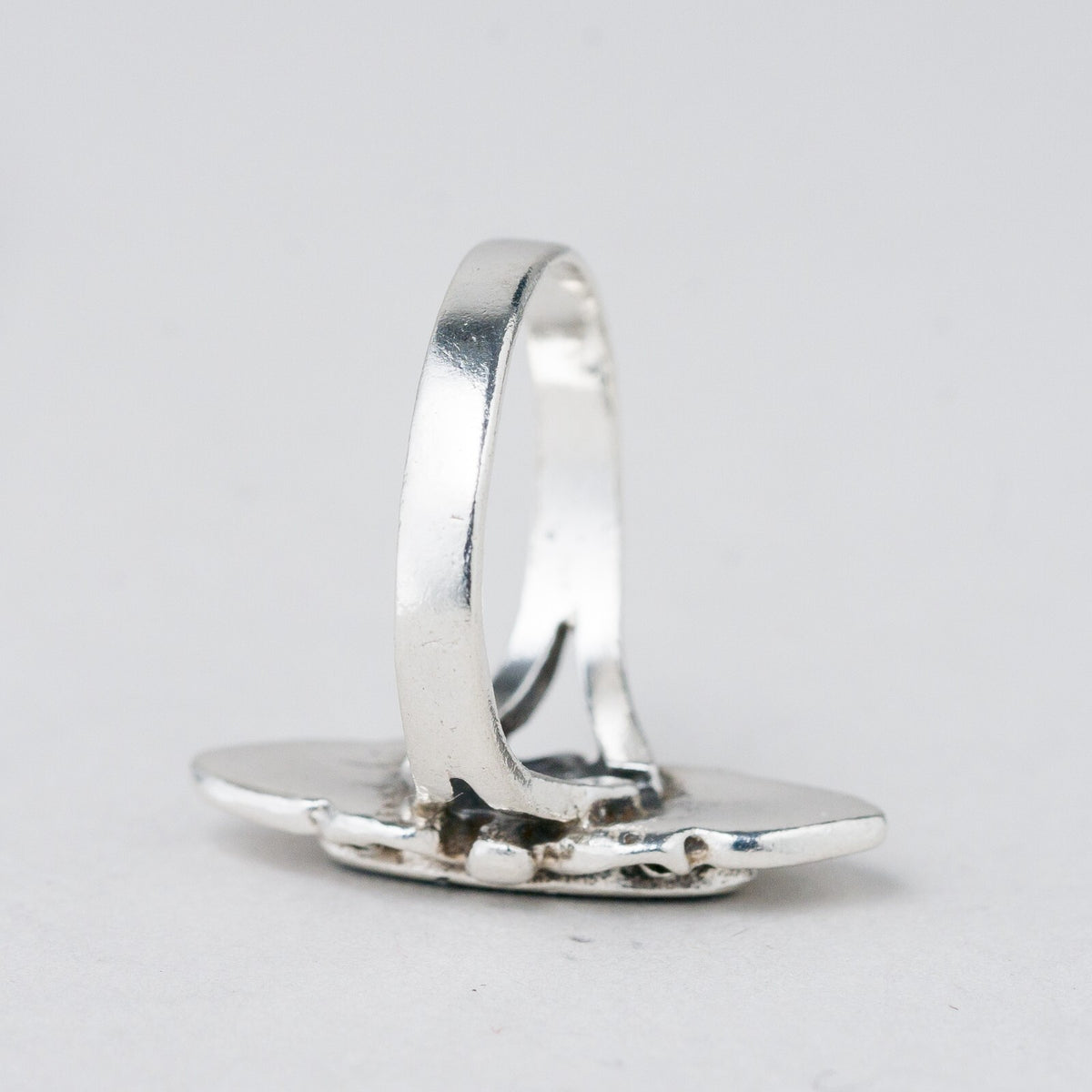 Silber Ring 925 Schwarzer Stein Größe 49 (15,6 mm Ø) 3,09 g3