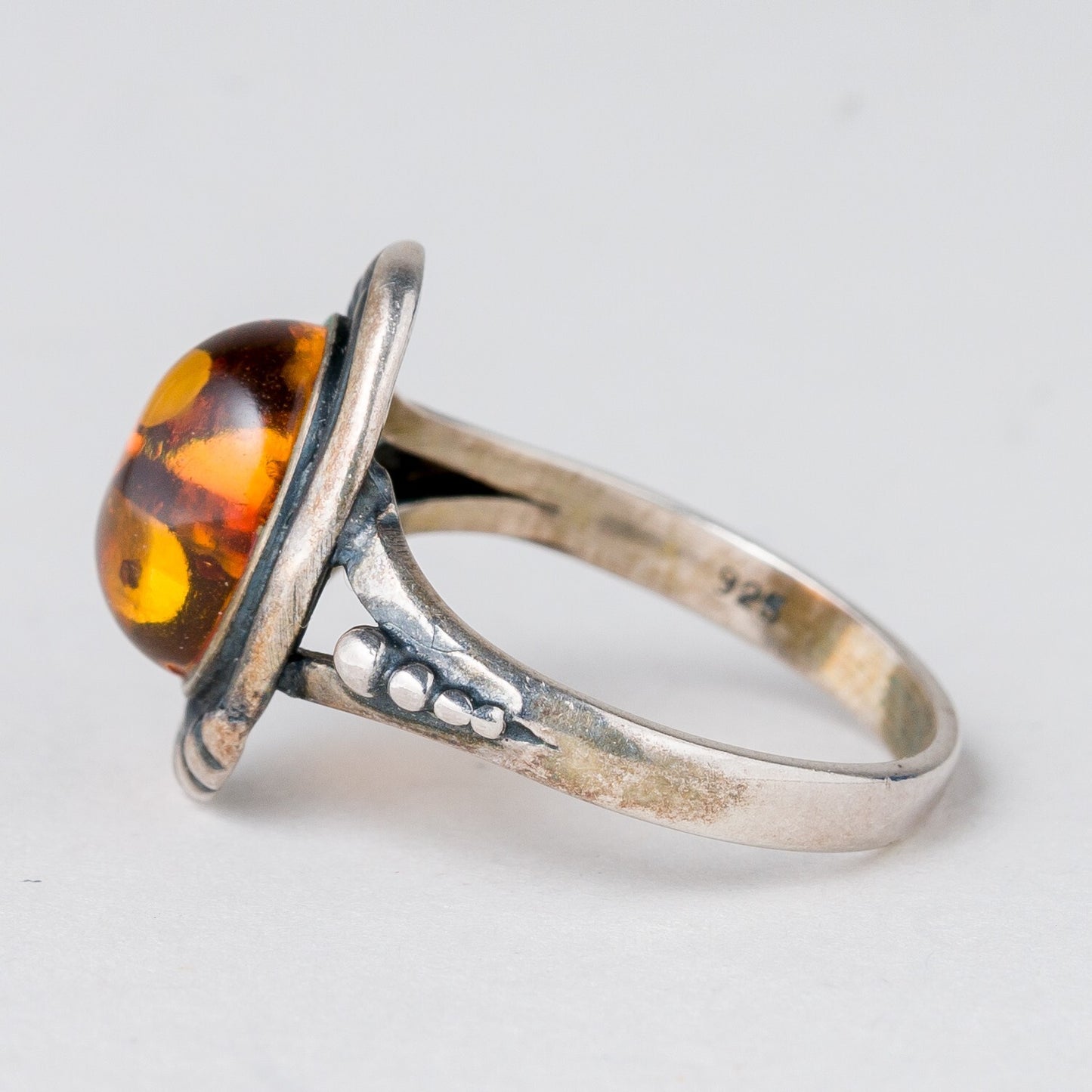 Ring Bernstein 2,48 g 925er Silber Größe 52 (16,5 mm Ø)4