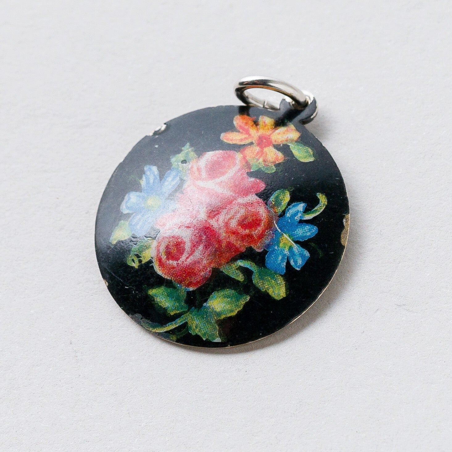 Anhänger 835 Silber Rosen 2,2 cm 2,22 g0