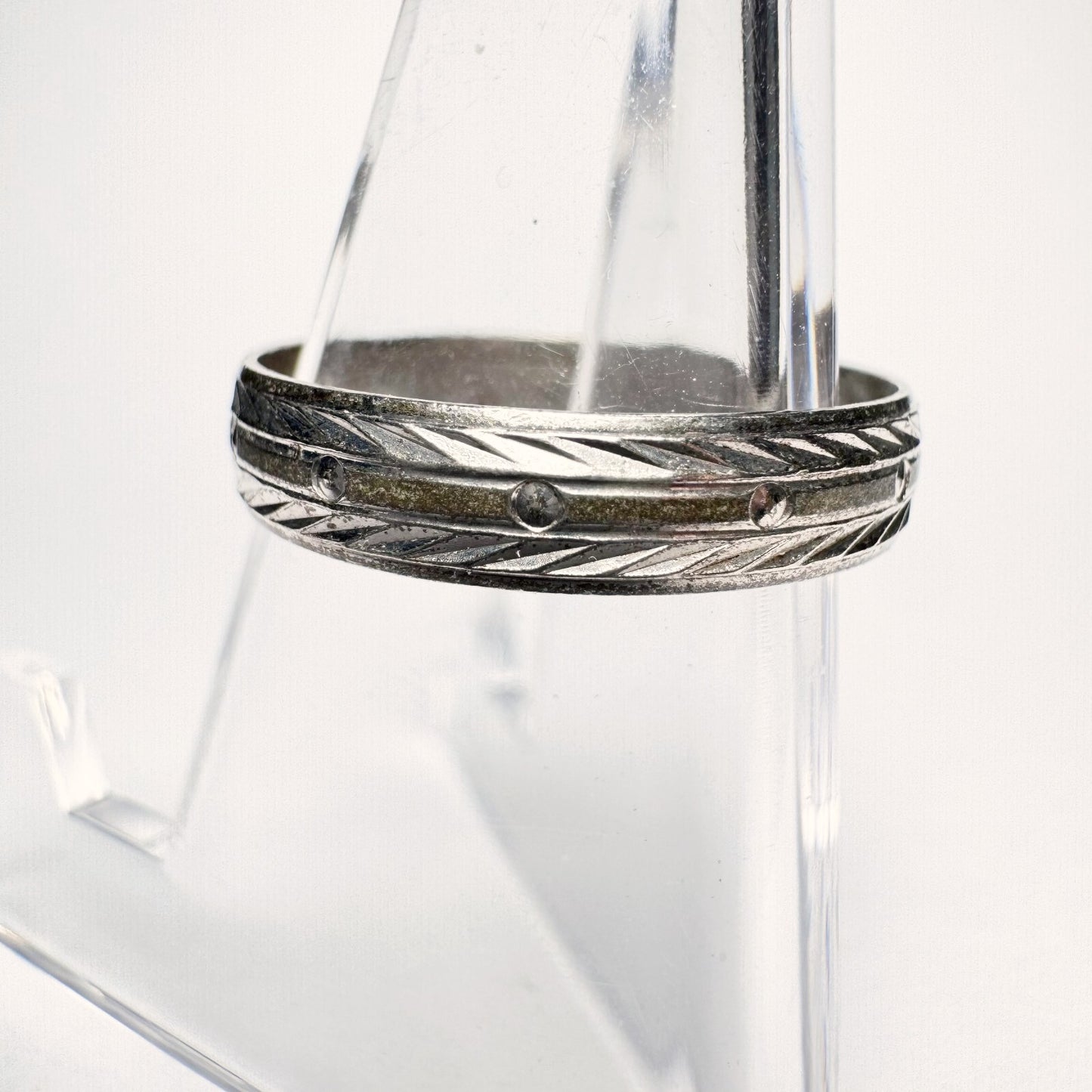 Ring 925er Silber (gestempelt) Größe 57 mit Muster 1,65g4