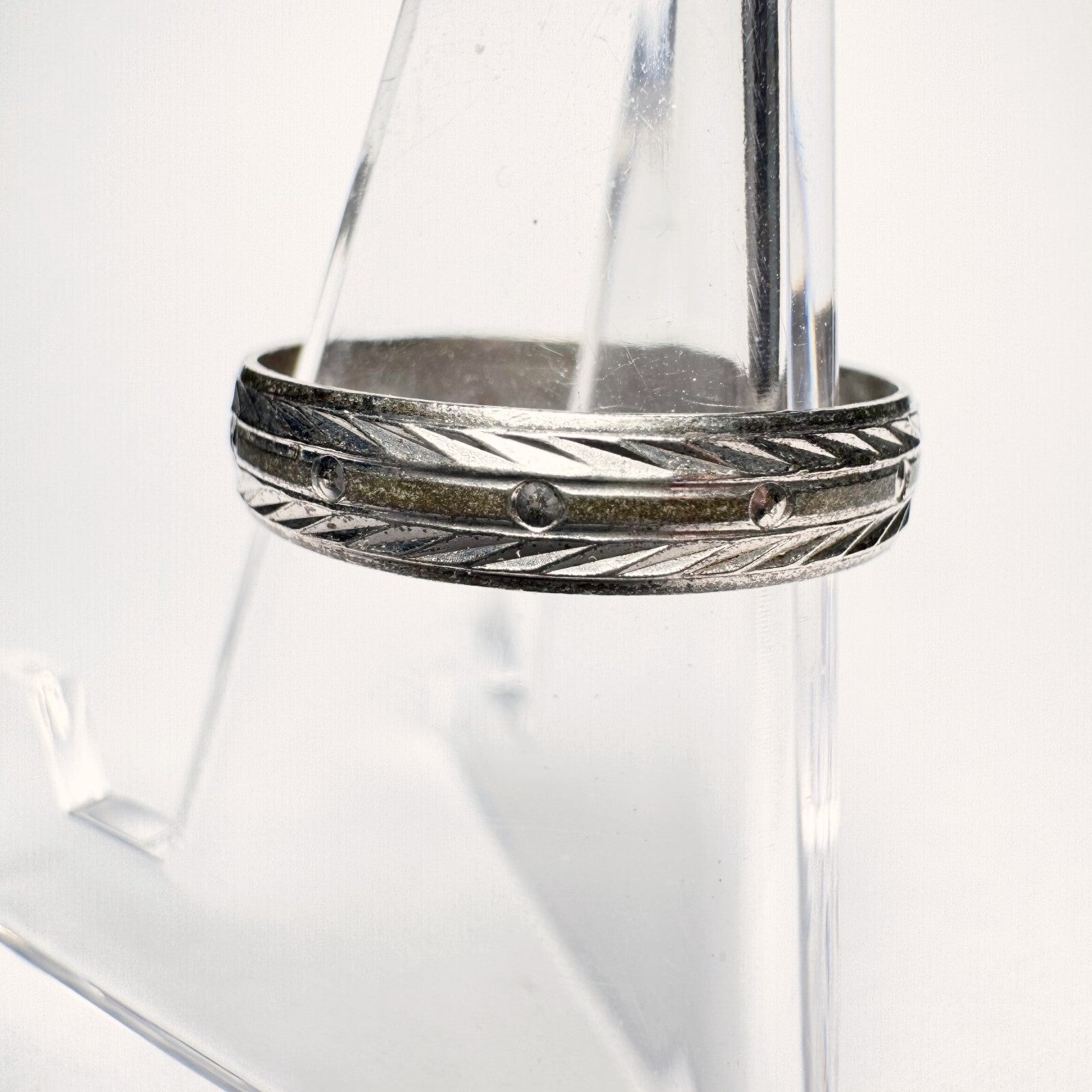 Ring 925er Silber (gestempelt) Größe 57 mit Muster 1,65g4