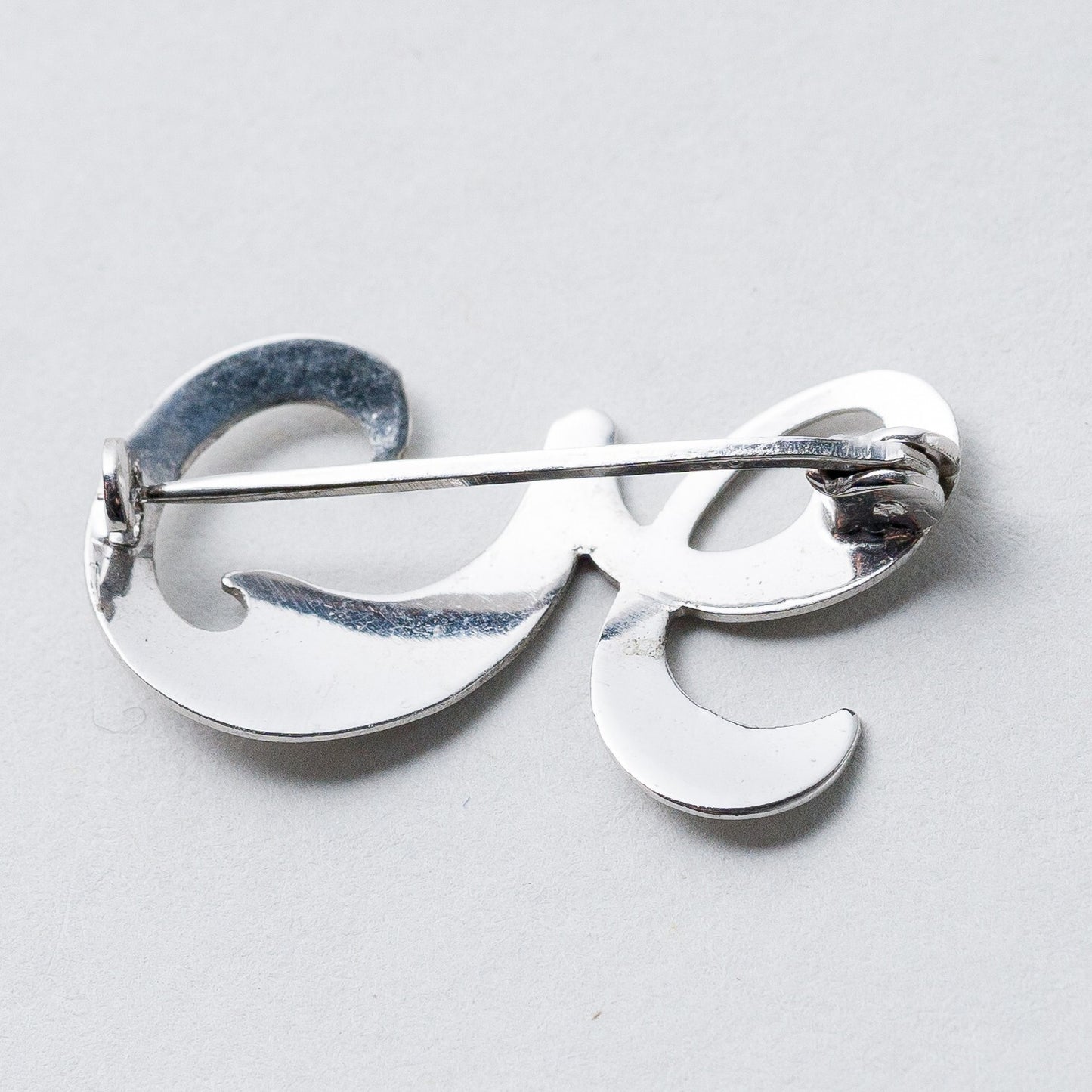 Silber Brosche Spange 800 "E" 2,6 cm 1,46 g4