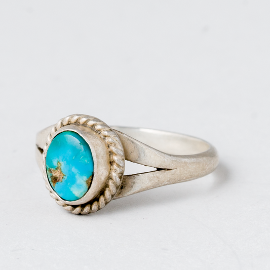 Ring Türkiser Stein 2,1 g Silber Größe 52 (16,5 mm Ø)0