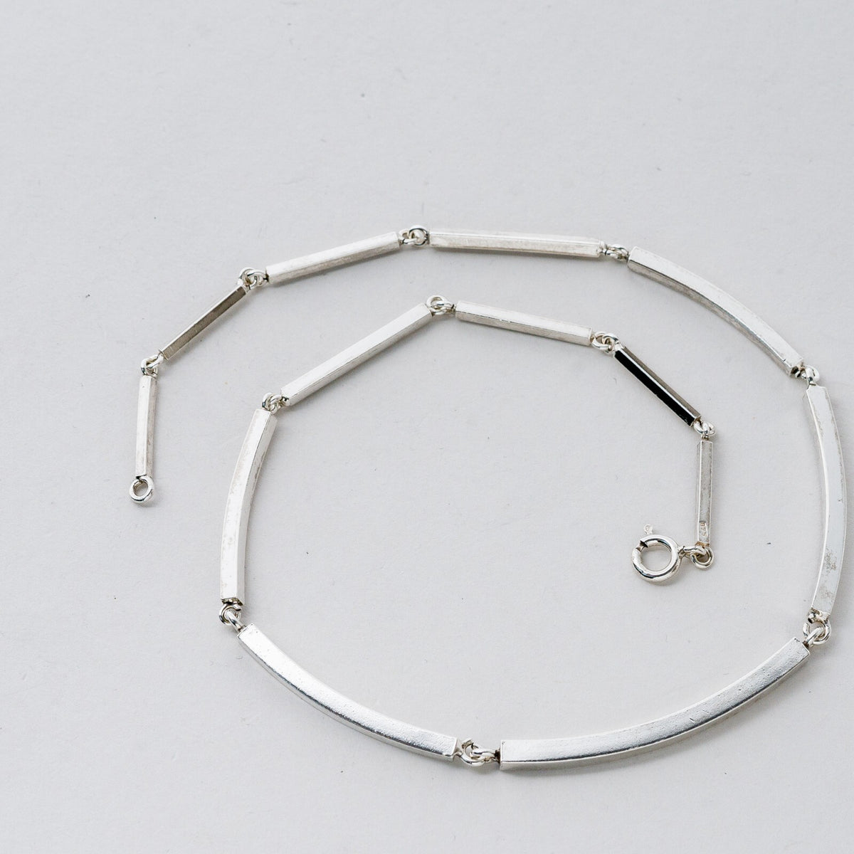 Silber Silberkette Halskette 39 cm 925 Viereckige Glieder 23,23 g4