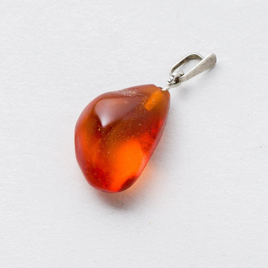 Anhänger Silber Kettenanhänger Bernstein 2,8 cm 1,25 g0