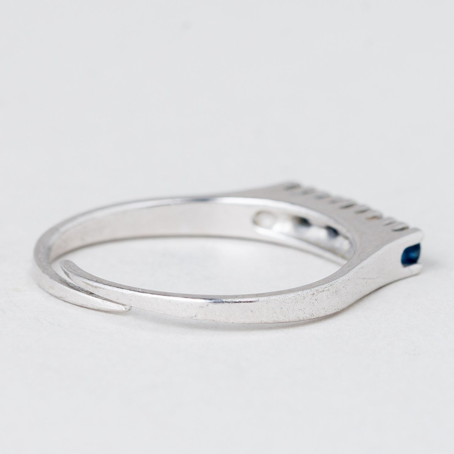 2 x Ring Blau und Rote Stein 4,61 g 835er Silber Größe flexibel ca. 609