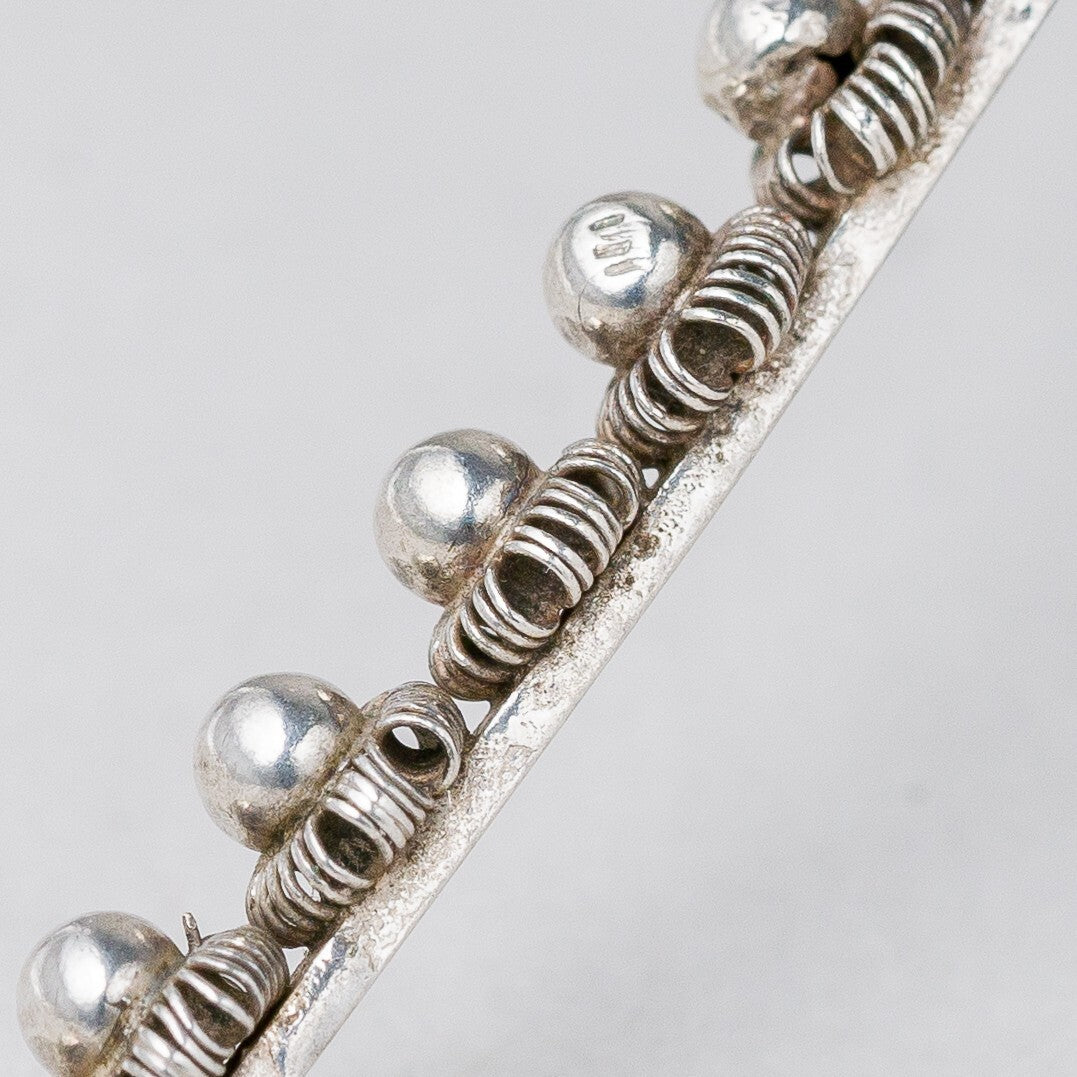 Brosche 800 Silber Kugeln 4,1 cm 2,64 g8