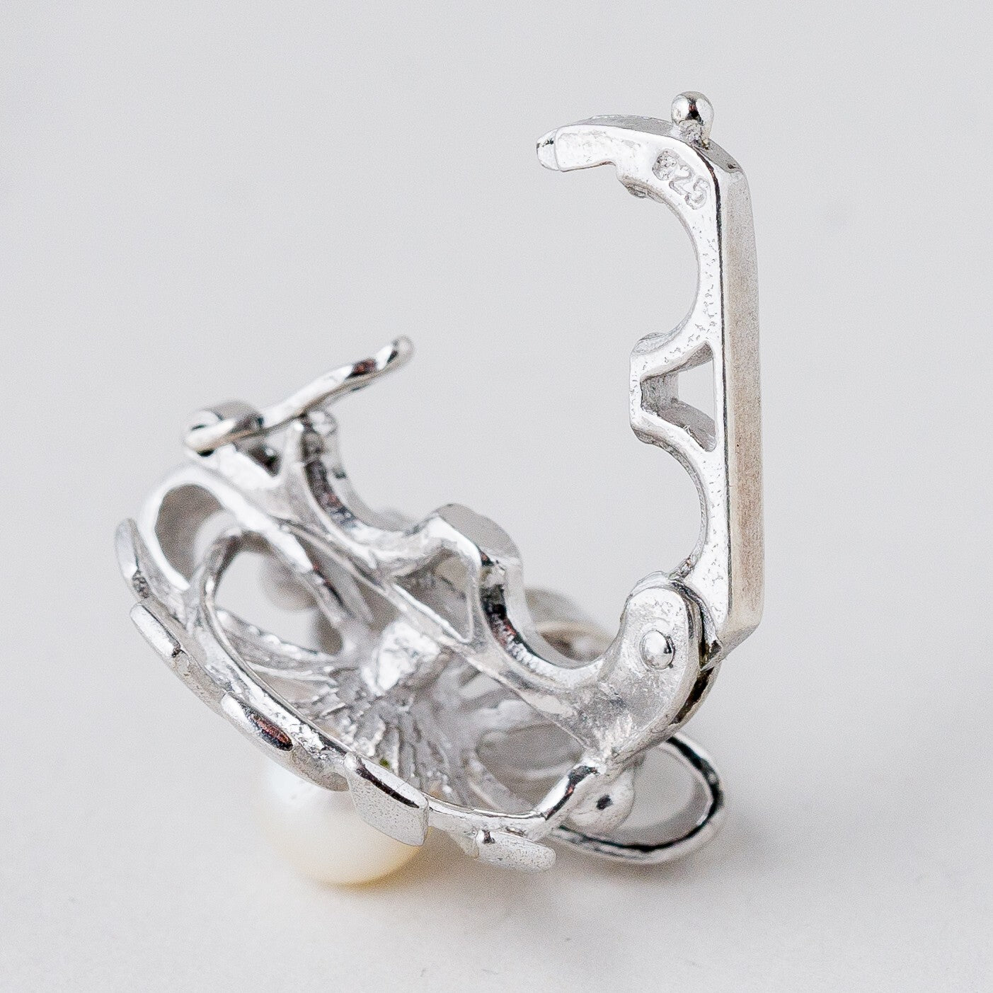 Silber Spange Perle 925 4,11 g6