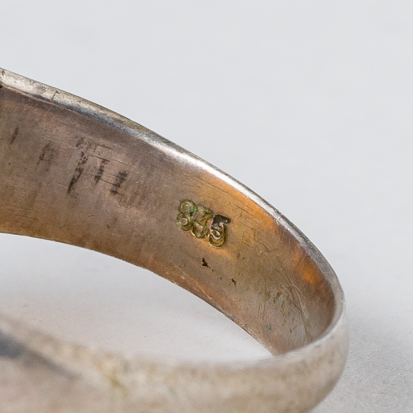 Ring Oranger Stein 835er Silber 8,62 g Größe 64 (20,3 mm Ø)3